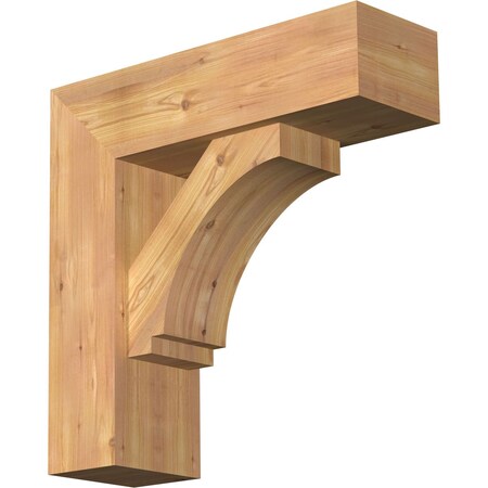 Ekena Millwork Imperial Block Smooth Bracket w/ Offset Brace, Western Red Cedar, 7 1/2"W x 24"D x 24"H BKT0806X24X24IMP05SWR